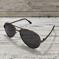 Модні сонцезахисні окуляри Авіатор чорні поляризаційні сонячні окуляри Стильні молодіжні окуляри для чоловіків