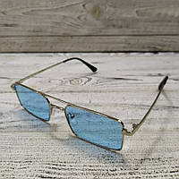 Модные узкие солнцезащитные очки голубые поляризационные солнечные очки Стильные молодежные очки унисекс