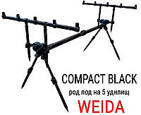 Род-под карповый под 5 удилищ Compact Black Weida