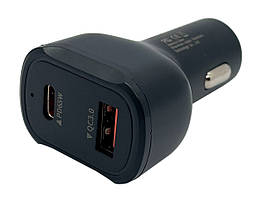 Автомобільний зарядний пристрій XON MaxCharge Type-C 65W (1 x PD65) + QC3.0 Black (CM1A1C65WB 3494)
