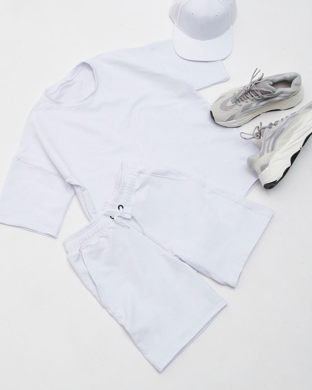 Комплект чоловічий літній футболка шорти оверсайз sckes чорний костюм повсякденний трикотажний на літо, фото 1