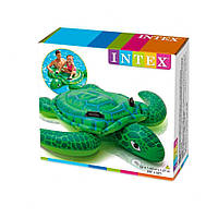 Детский надувной плотик для катания Intex 57524 «Черепаха», 150x127 см, Land of Toys