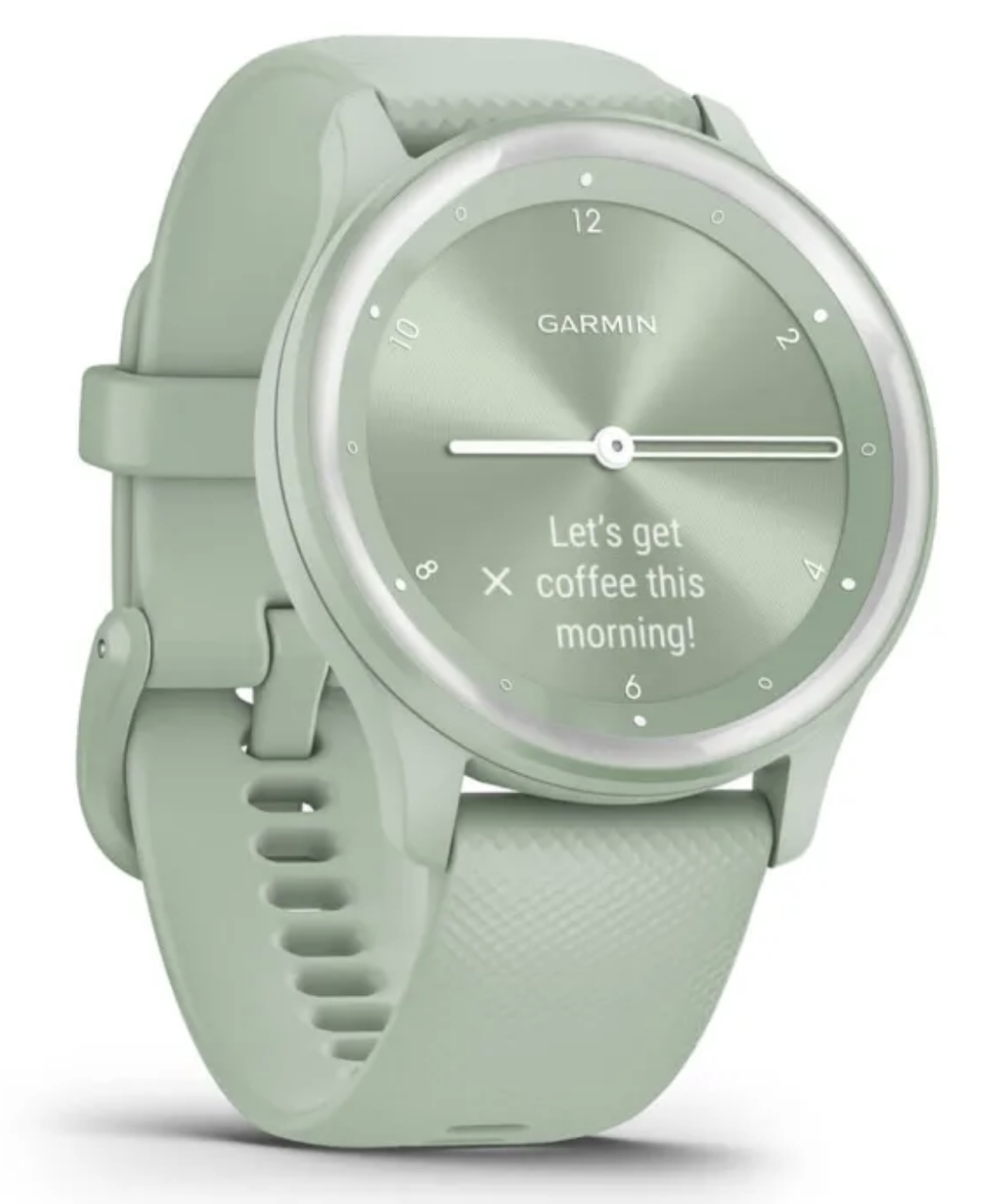 Смарт-годинник Garmin Vivomove Sport Cool Mint Case and Silicone Band with Silver Accents