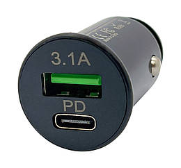 Автомобільний зарядний пристрій XON UniLink Type-C 15W (PD15) + 5V/3.1A Black (CU00AC31AB 3395)