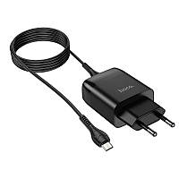 МЗП Hoco C72Q Glorious QC3.0 1USB + Cable (Micro USB) (black) 30780