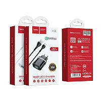 МЗП Hoco C12Q Smart QC3.0 (1USB/3A) + Type-C (Чорний) 35260