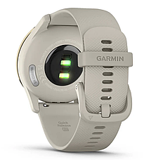 Смарт-годинник Garmin Vivomove Trend Cream Gold Stainless Steel Bezel with French Grey Case and Silicone Band, фото 4