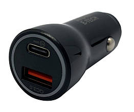 Автомобільний зарядний пристрій XON UniLink Type-C 38W (Type-C PD20 + QC3.0) Black (CU1A1C38WB 3456)