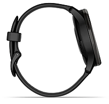 Смарт-годинник Garmin Vivomove Trend Slate stainless steel bezel with black case and silicone band, фото 6