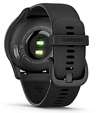 Смарт-годинник Garmin Vivomove Trend Slate stainless steel bezel with black case and silicone band, фото 5