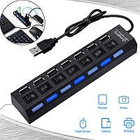 USB 2.0 HUB 7 портов с выключателями