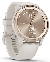 Смарт-годинник Garmin Vivomove Trend Peach Gold Stainless Steel Bezel with Ivory Case and Silicone Band