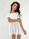 Базова ніжна жіноча літнє стильна літня сукня з натуральної тканини муслін з коротким рукавом, фото 7