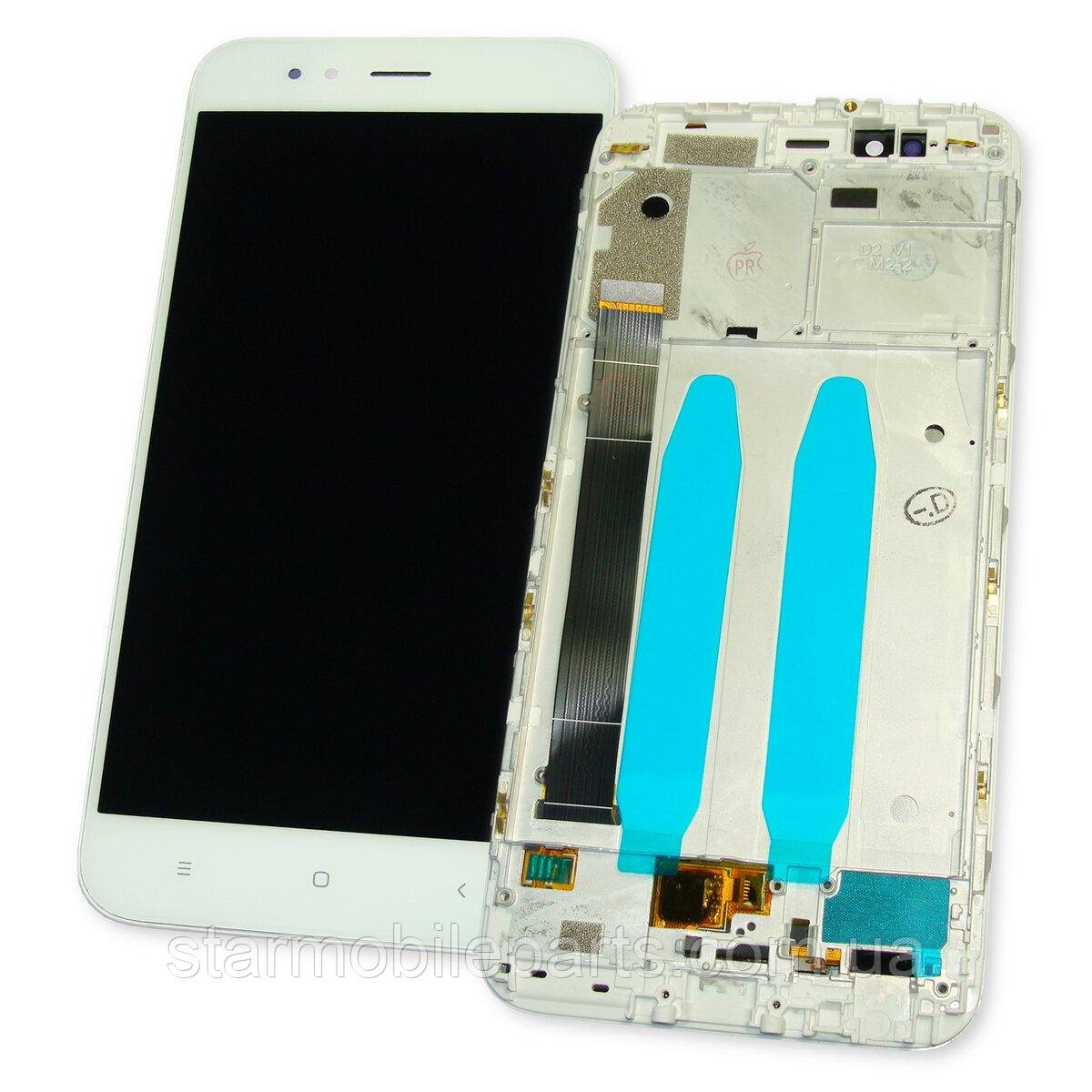 Дисплей Xiaomi Mi A1 l MDG2 MDI2 | MDE2 із сенсором та рамкою білий, фото 1