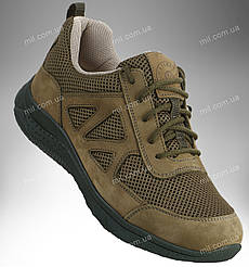 Тактичні літні кросівки з вентильованою сіткою / полегшене шкіряне військове взуття на літо ENIGMA Stimul (olive)