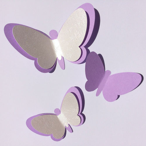Набор декоративных бабочек 3d Сказка (двухслойные картонные скотч в комплекте) матовая картон Комплект 20 шт. - фото 2 - id-p319048858