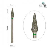 Насадка алмазная Капля крупная 4 мм зеленая Mill