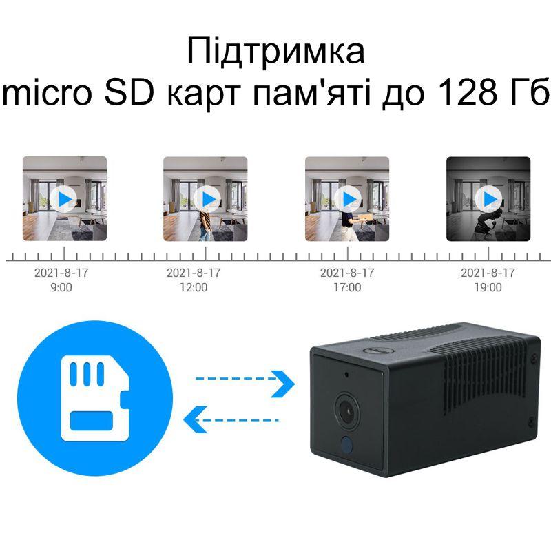 Беспроводная wifi камера видеонаблюдения Escam G17 2 Мп HD 1080P с аккумулятором 2400 мАч маленькая IP камера - фото 6 - id-p1861158789