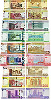 Судан набор из 9 банкнот 2006-2021 UNC 1, 2, 5, 10, 20, 50, 100, 200, 500 фунтов