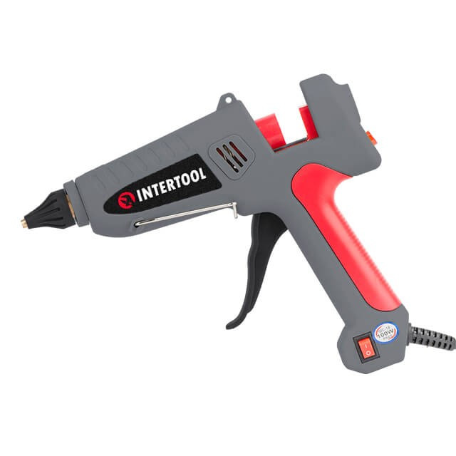 Клейовий пістолет INTERTOOL RT-1106, клейовий пістолет 215-230°C, пістолет для клейових стрижнів 10.8-11.5 мм