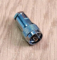 Роз'єм UHF-male (PL259, SO-239) притискний, на кабель RG-6