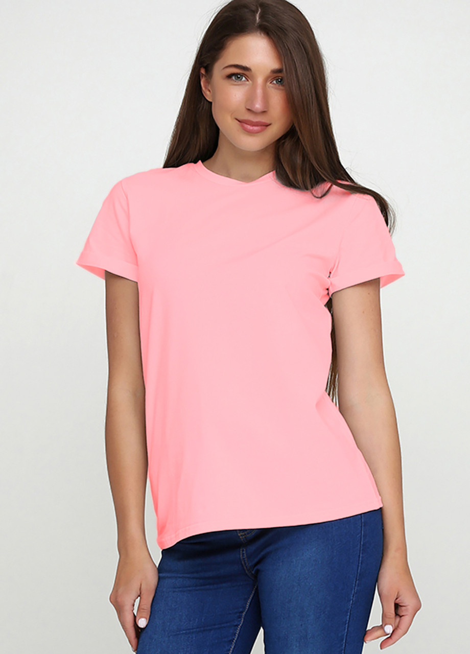 Базова жіноча футболка сіро-синього кольору 19Ж441-24 XXL (2901000324234)