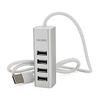 Хаб iKAKU KSC-383 YILIAN USB 2.0 4 порти, Silver, 480Mbts живлення від USB, Box