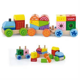 Розвиваюча іграшка Кольоровий поїзд від Viga Toys