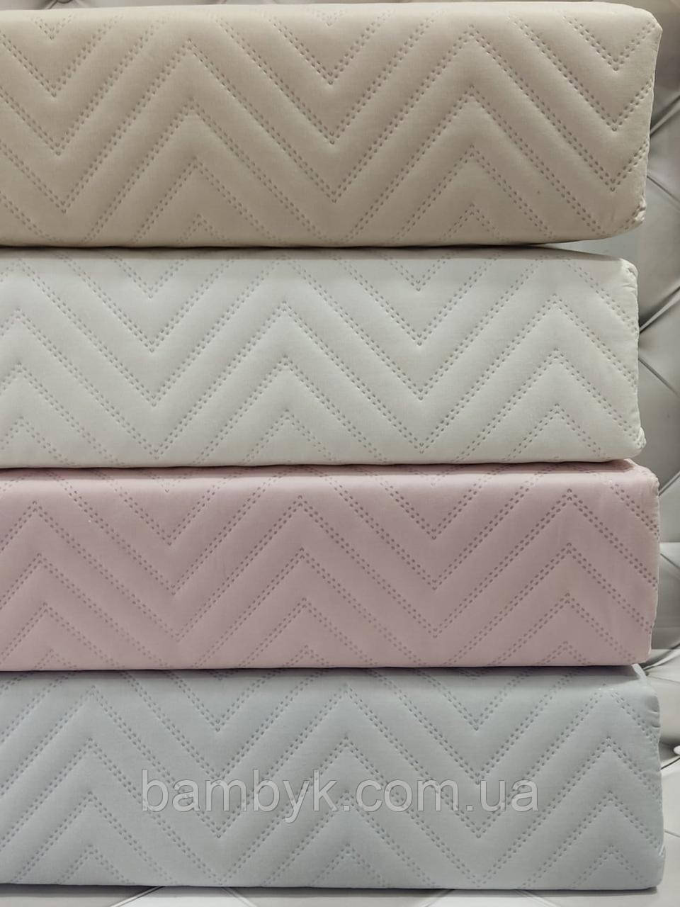 Гарне покривало 250×260 із двома наволочками 50×70 Стьобане поліестер Oguz Tekstil Білий