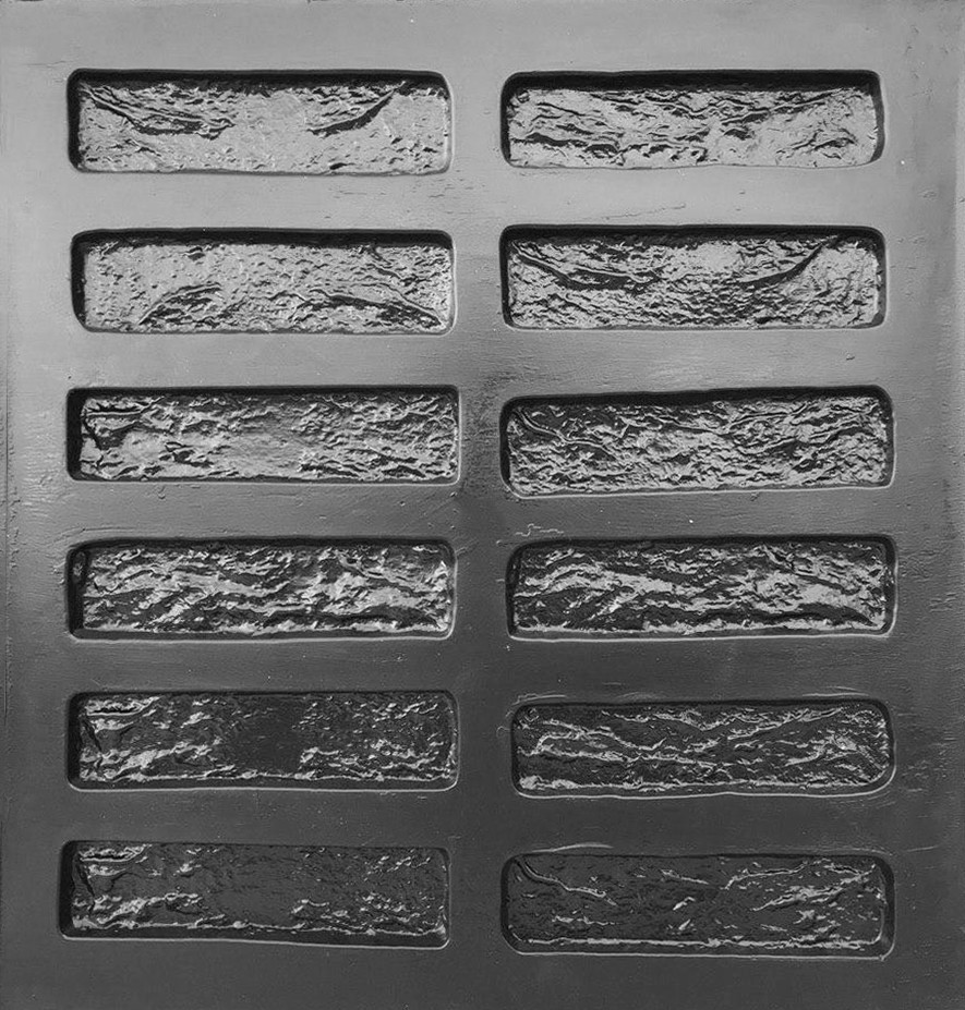 Форма "Римский кирпич" на 12 плиток для искусственного кирпича №23; плитка 195х50х10 мм (1м² = 102 шт) - фото 3 - id-p1861234565