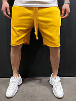 Мужские шорты трикотажные стильные желтые