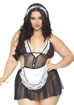 Костюм покоївкою Leg Avenue Fantasy French Maid XL/XXL, плаття, трусики, пов'язка, фото 1