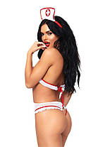 Костюм медсестри Leg Avenue Naughty Nurse, one size, боді і шапочка, фото 5