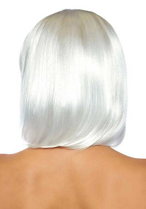 Світиться в темряві перуку Leg Avenue Pearl short natural bob wig White, короткий, перловий, 33 см, фото 3