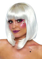 Світиться в темряві перуку Leg Avenue Pearl short natural bob wig White, короткий, перловий, 33 см, фото 4