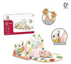 Розвивальний килимок-піаніно для немовлят YL 603, з музикою й підсвіткою, 5 брязкалець