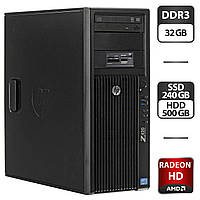 Рабочая станция HP Z420/Xeon E5-2690 8 ядер 2.9GHz/32GB DDR3/240GB SSD+500GB HDD/Radeon HD 7770 1GB/DVD-ROM