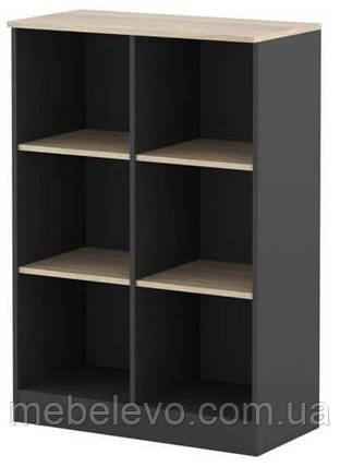 Тумба-стелаж Офіс Нью KOM80 1170х800х400мм антрацит + дуб сонома Гербор, фото 1