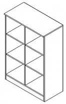 Тумба-стелаж Офіс Нью KOM80 1170х800х400мм антрацит + дуб сонома Гербор, фото 2