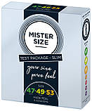 Набір презервативів Mister Size - pure feel - 47–49–53 (3 condoms), 3 розміри, товщина 0,05 мм Кітті, фото 3