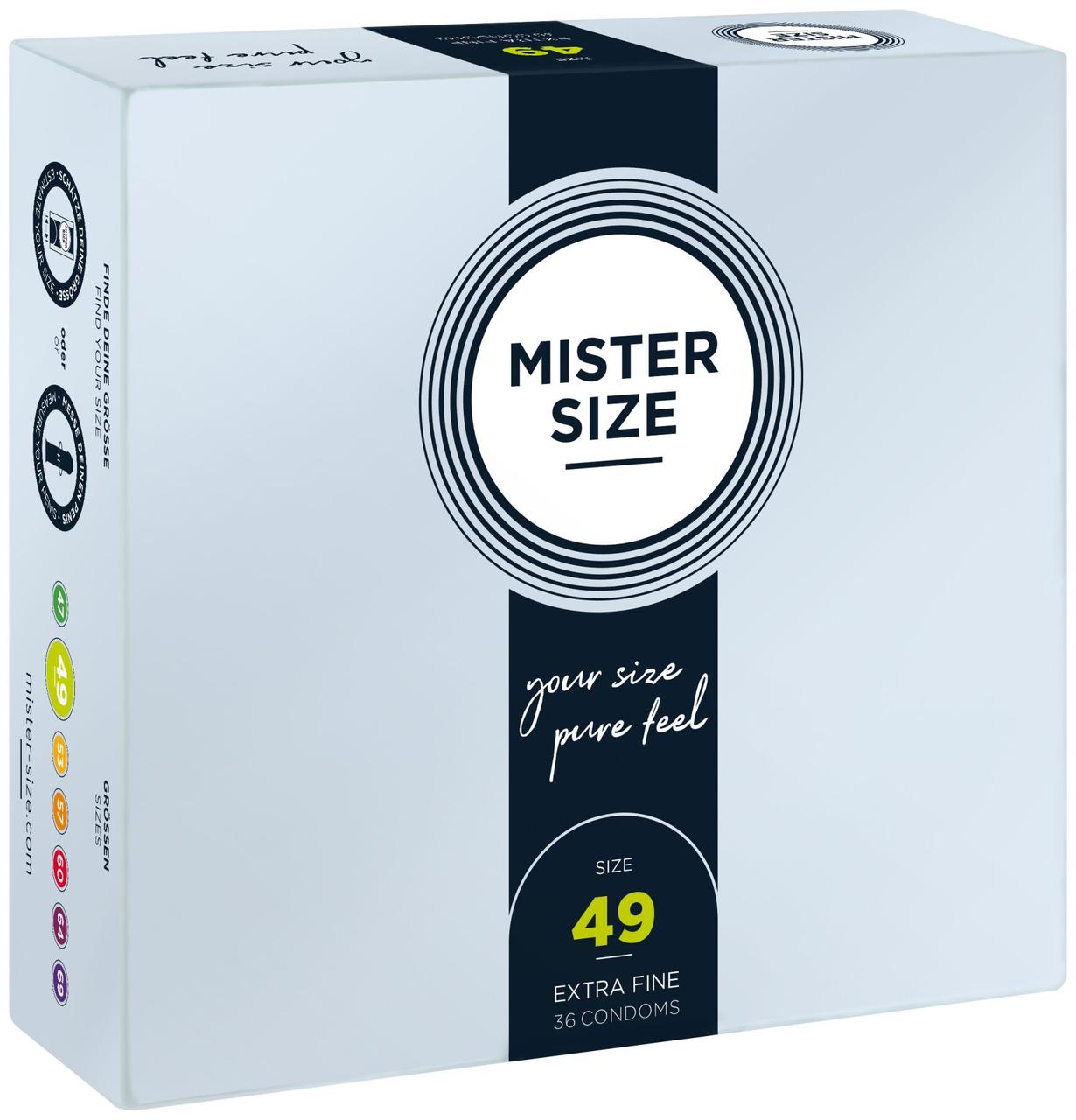 Презервативи Mister Size - pure feel - 49 (36 condoms), товщина 0,05 мм Кітті