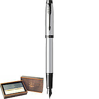 Ручка перьевая Parker IM 17 Achromatic Grey BT FP F 22 811