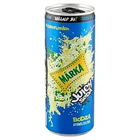 Напиток сильногазированный с соком и со вкусом Бузины MARKA JUICY SODA 250мл ж/б Венгрия