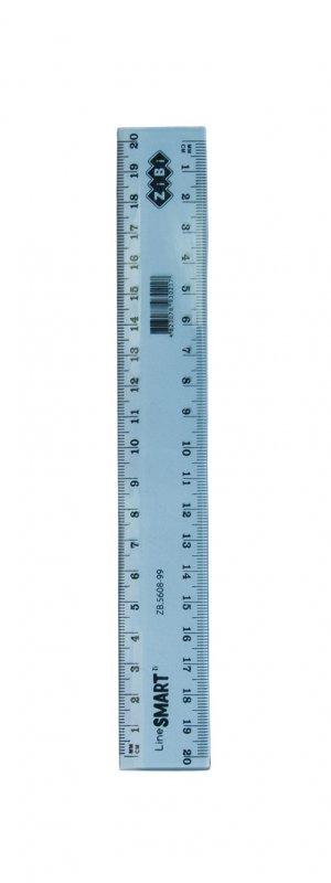 Лінійка пластикова 20см, тонована, асорті 12 шт. ZB.5608-99