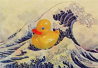 HOKUSAI WAVE WITH RUBBER DUCK ( ART / ANIMALS )