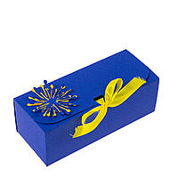 Подарункова коробка 170х70х60 синя з декором