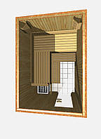 Сауна з електрокам'янкою та пароутворювачем