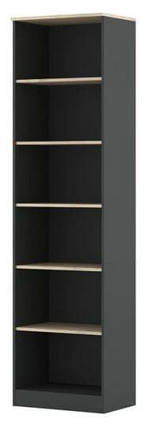 Пенал-стелаж Офіс Нью REG60 2240х600х400мм антрацит + дуб сонома Гербор, фото 1