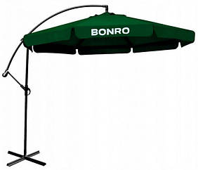 Парасоля садова з нахилом зелена Bonro 3м