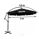 Парасоля садова з нахилом чорна Bonro 3м, фото 6